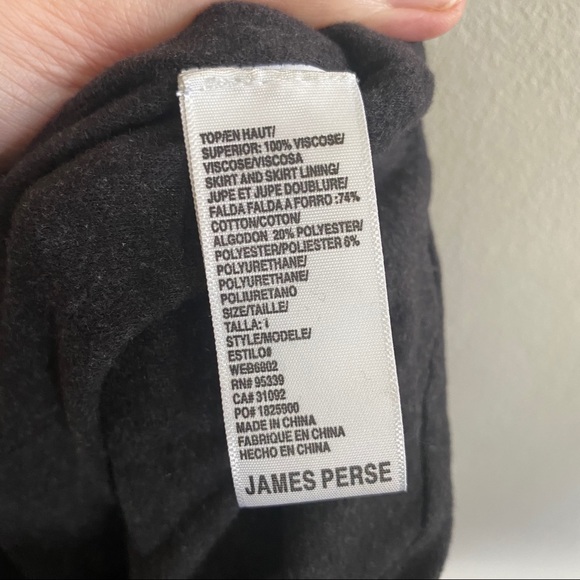 James Perse College Wrap Dress Black GREY Sz Small - Picture 9 of 12